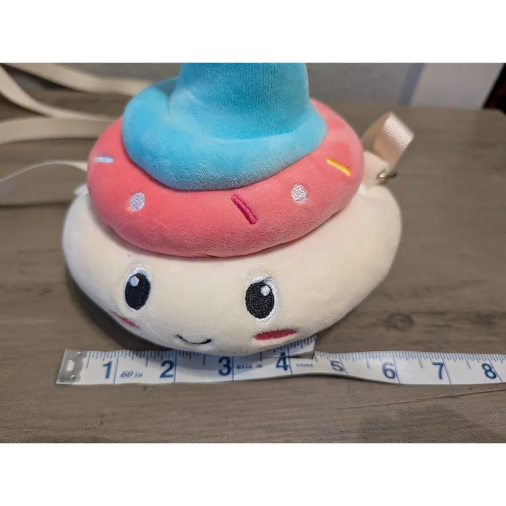 Squishmallows Plush Donut Wizard Hat Crossbody Purse Bag Linzy Toys Cute Kids